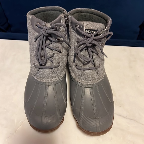 Sperry Duck Boots in Grey Flanel Size 5.5 - Picture 3 of 13